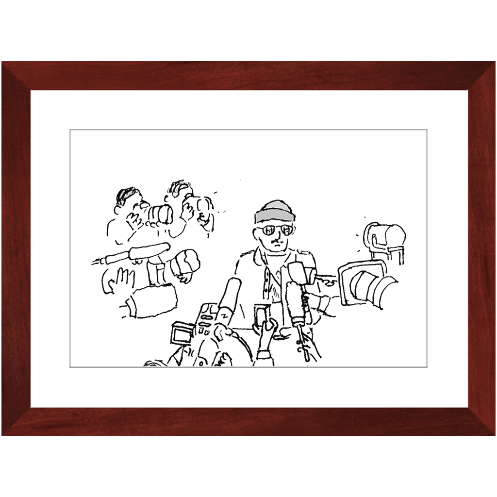 press scrum framed print