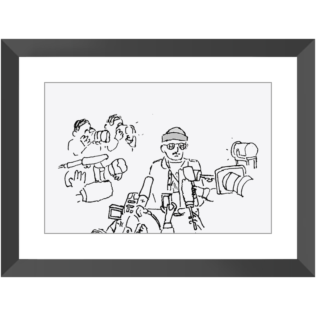 press scrum framed print