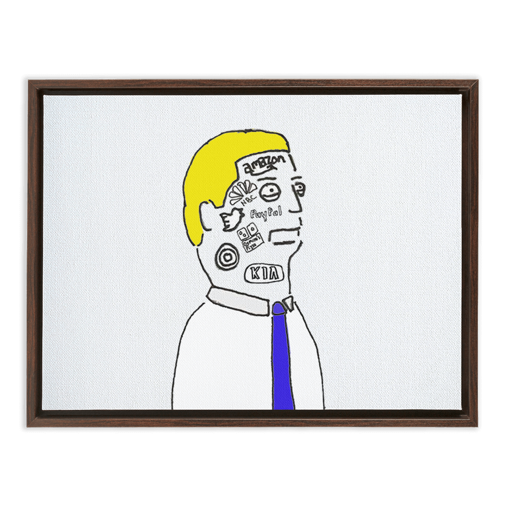 face tatt framed traditional stretched canvas