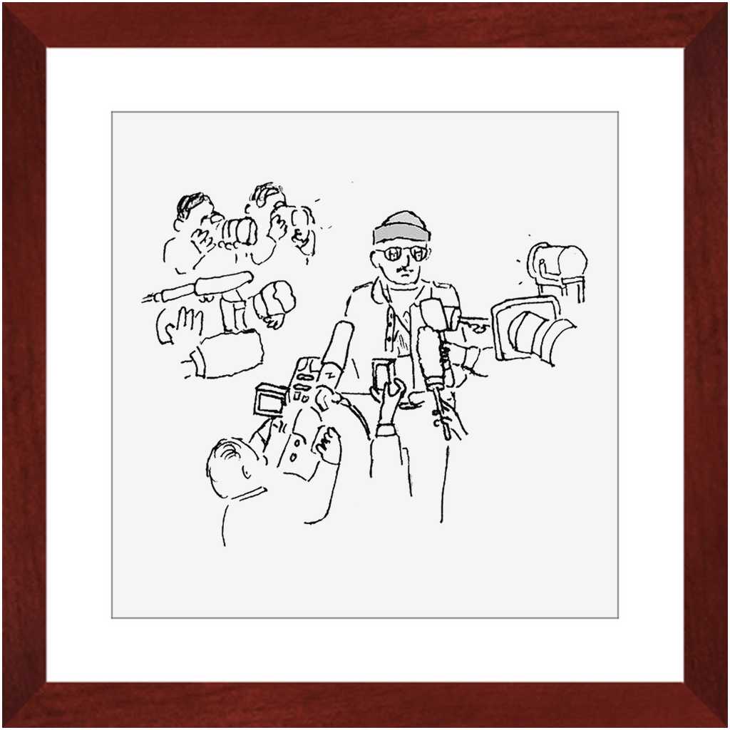 press scrum framed print