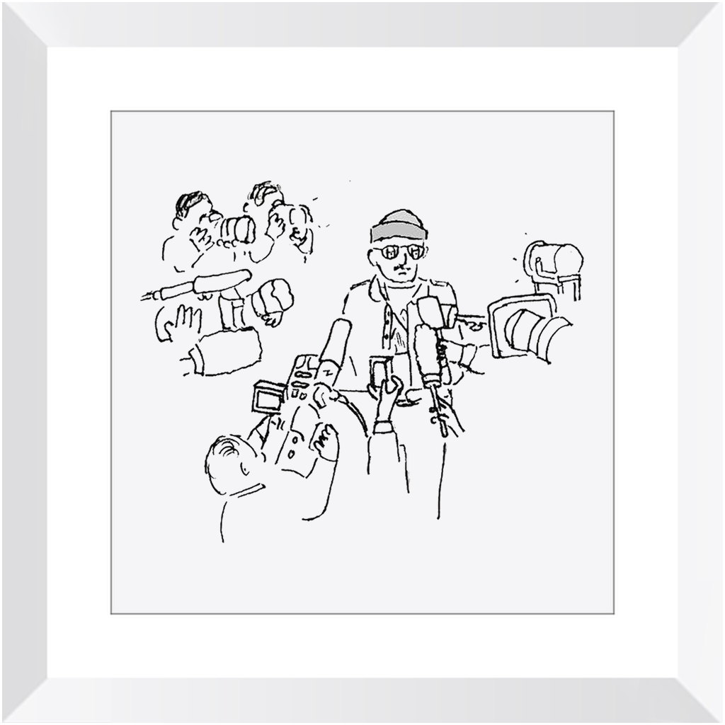 press scrum framed print