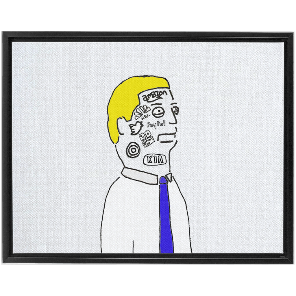 face tatt framed traditional stretched canvas