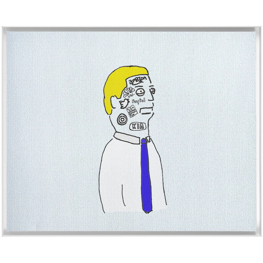 face tatt framed traditional stretched canvas