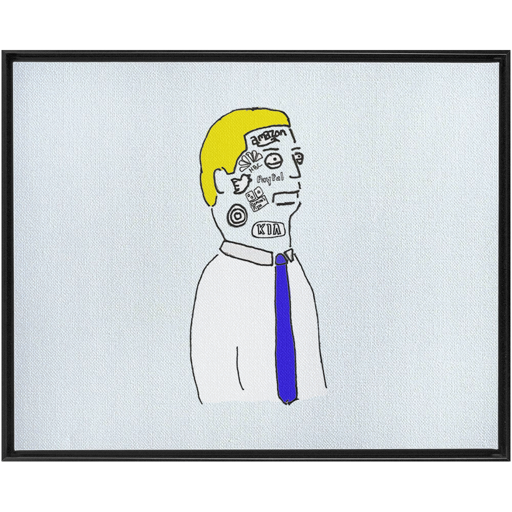 face tatt framed traditional stretched canvas