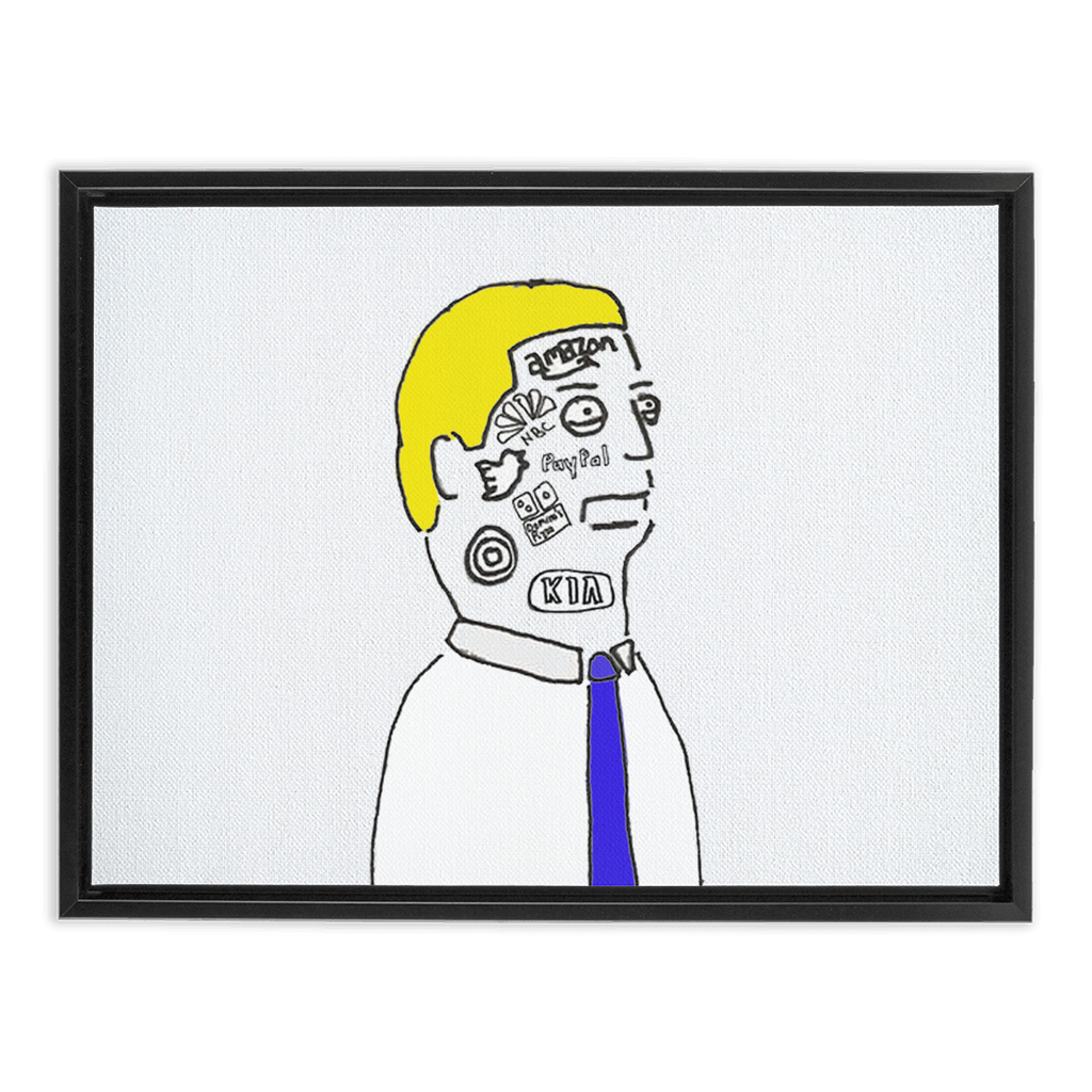 face tatt framed traditional stretched canvas