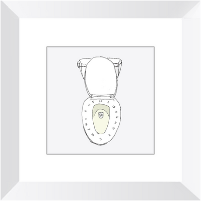 toilet bullseye framed print