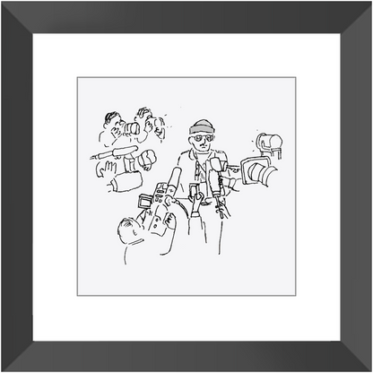 press scrum framed print