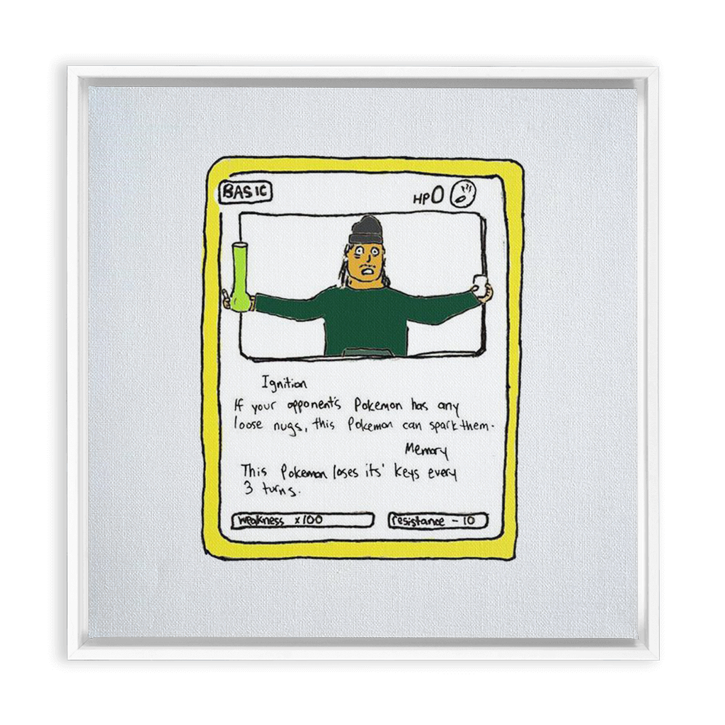 stoner pokemon stretched canvas