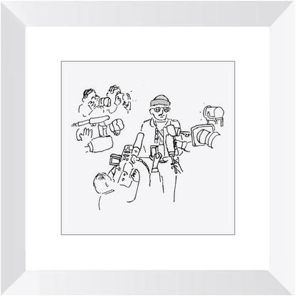press scrum framed print