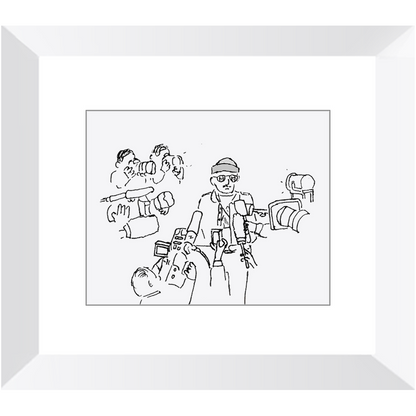 press scrum framed print