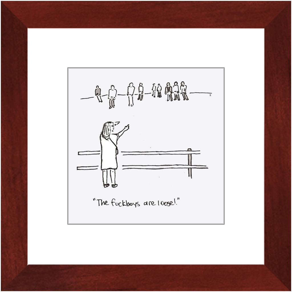 f*ckboy zombies framed prints