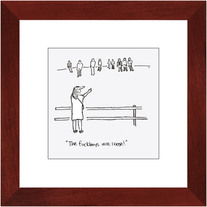 f*ckboy zombies framed prints