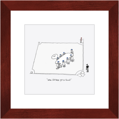 mound visit framed print