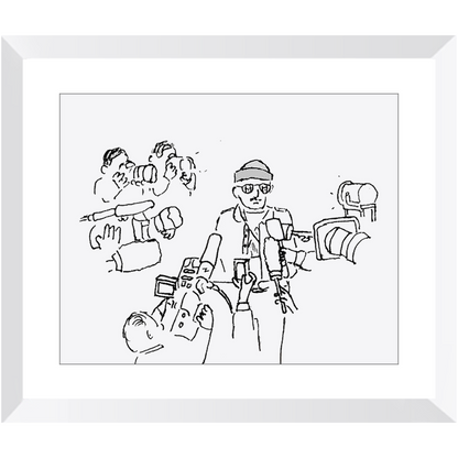 press scrum framed print
