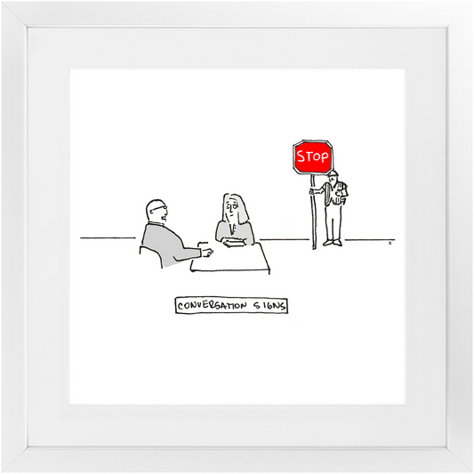 stop sign framed print