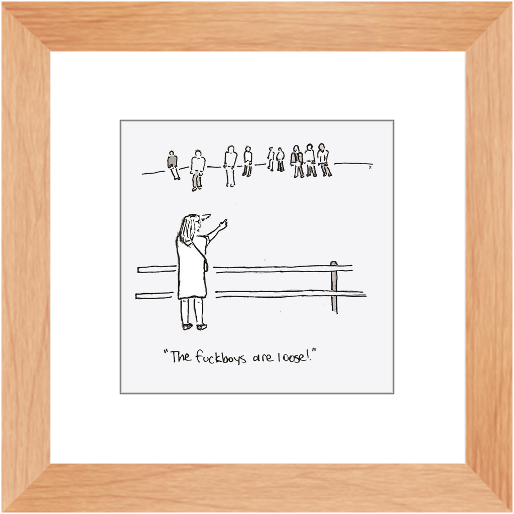 f*ckboy zombies framed prints