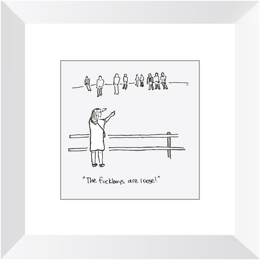 f*ckboy zombies framed prints