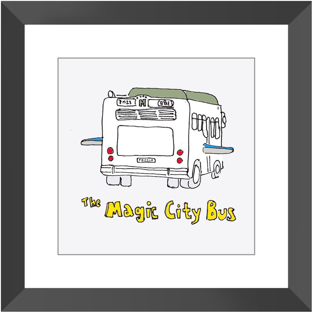magic city bus framed print