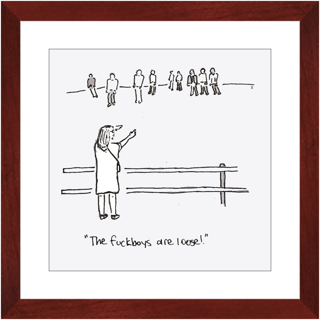 f*ckboy zombies framed prints