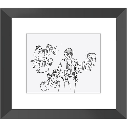 press scrum framed print