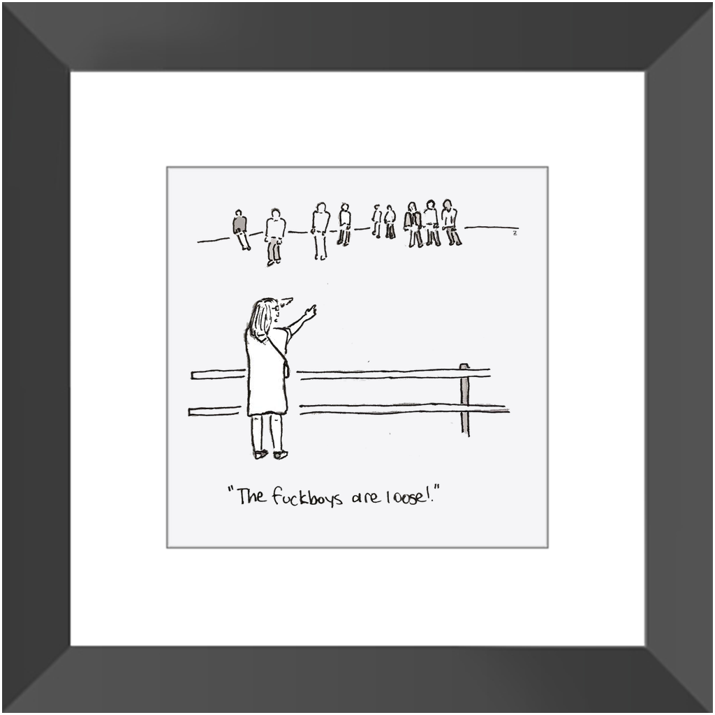 f*ckboy zombies framed prints