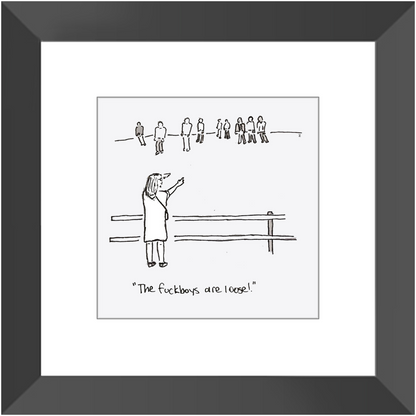 f*ckboy zombies framed prints
