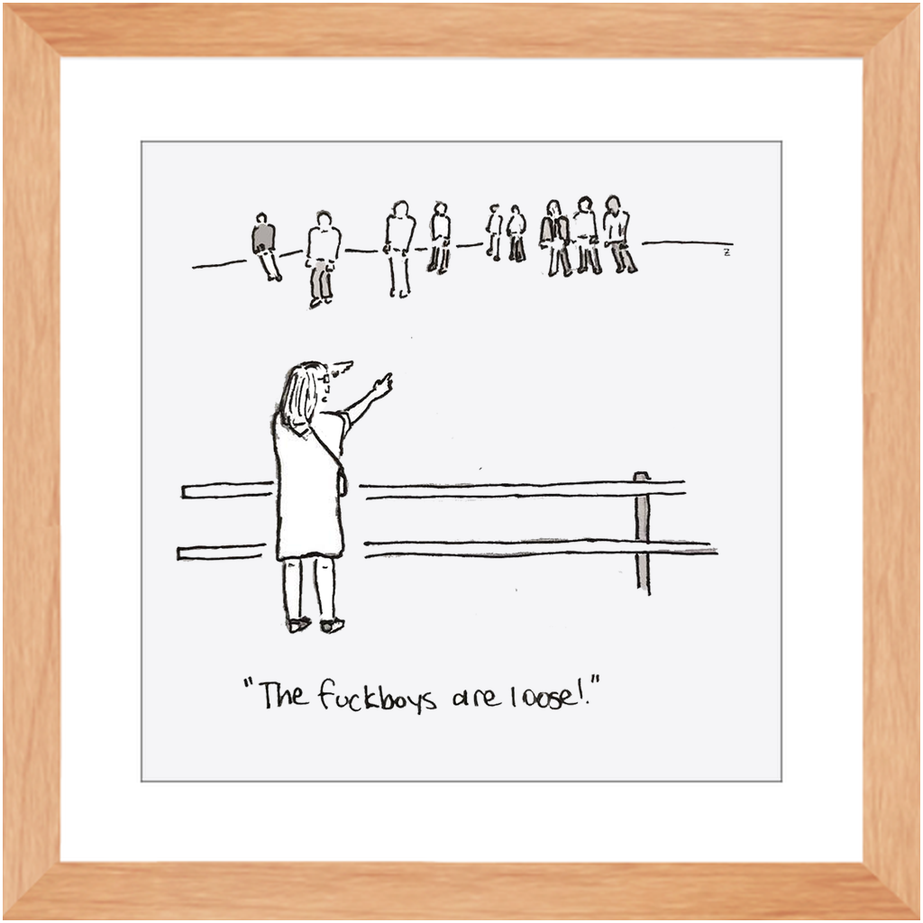f*ckboy zombies framed prints