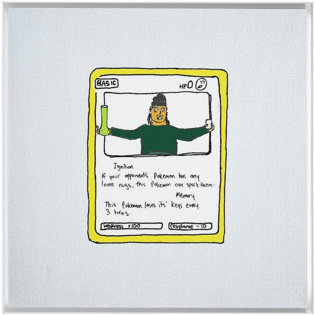 stoner pokemon stretched canvas