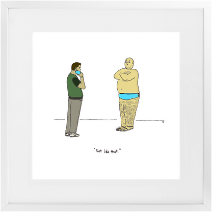 diaper mask framed print