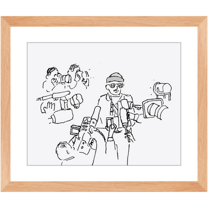 press scrum framed print