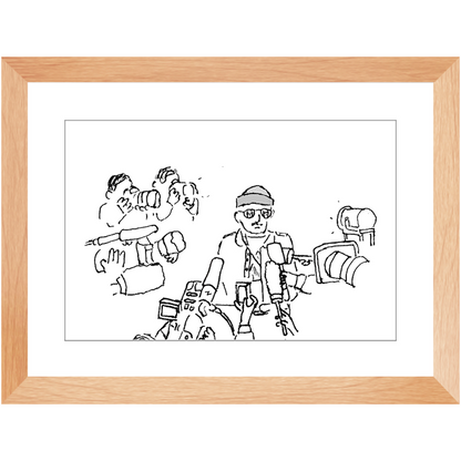 press scrum framed print