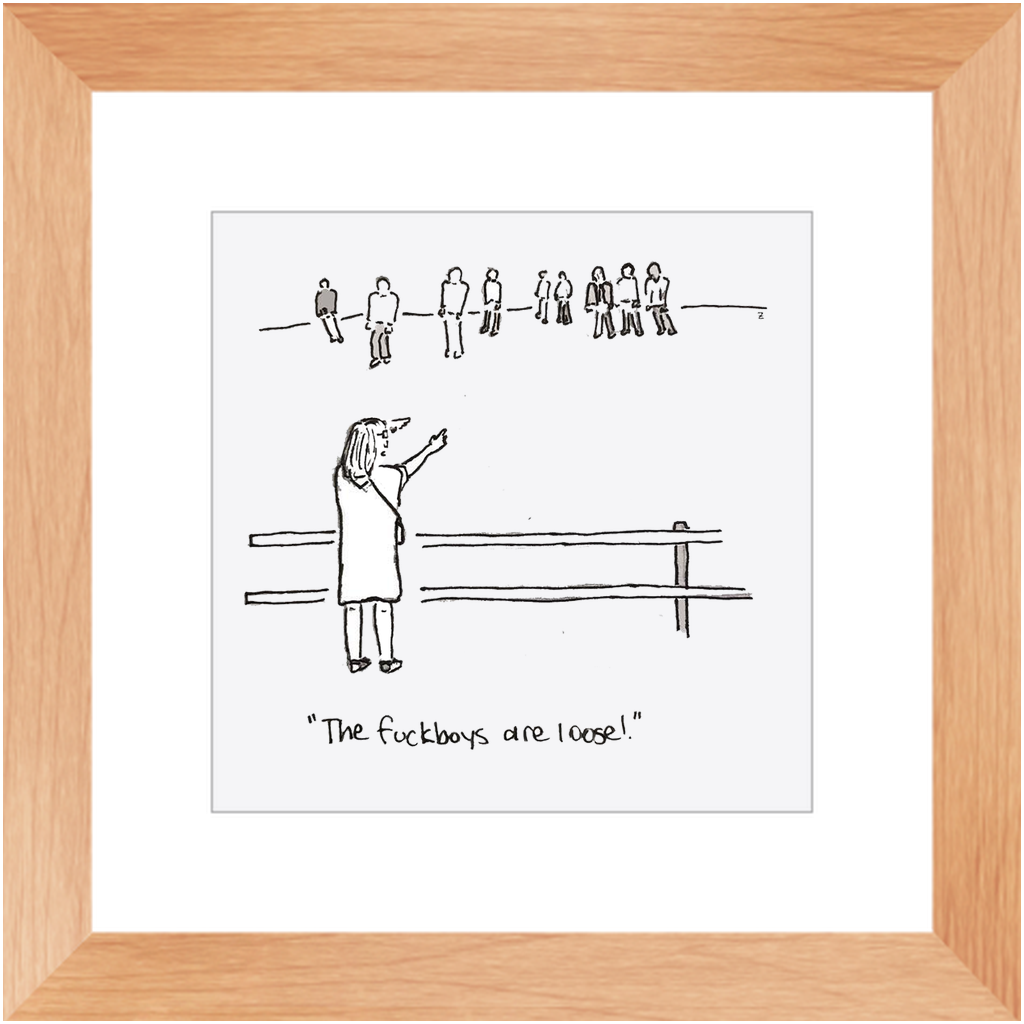 f*ckboy zombies framed prints