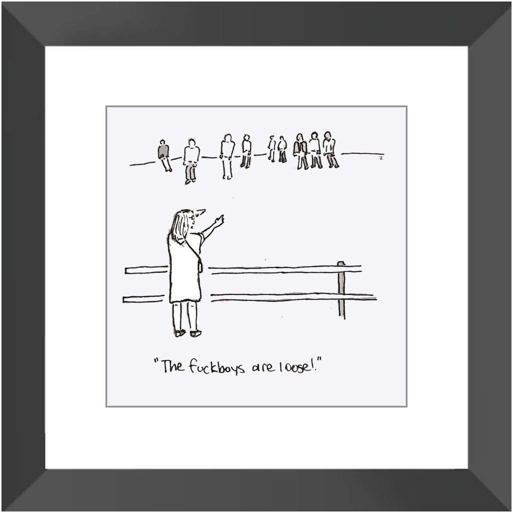 f*ckboy zombies framed prints