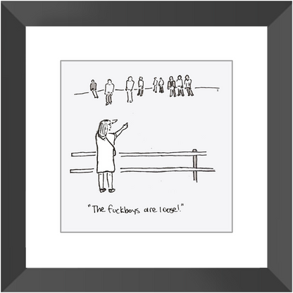 f*ckboy zombies framed prints
