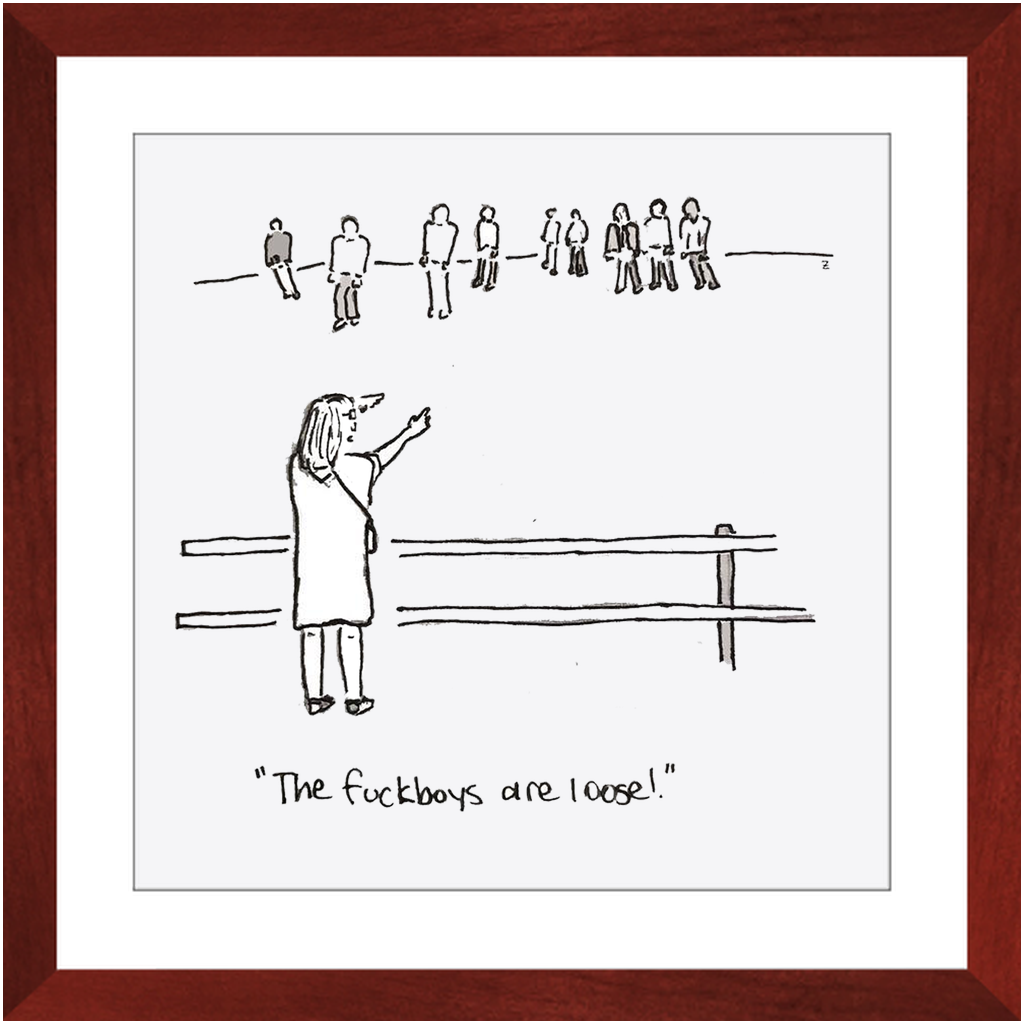 f*ckboy zombies framed prints