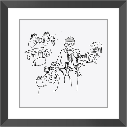 press scrum framed print