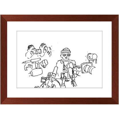 press scrum framed print