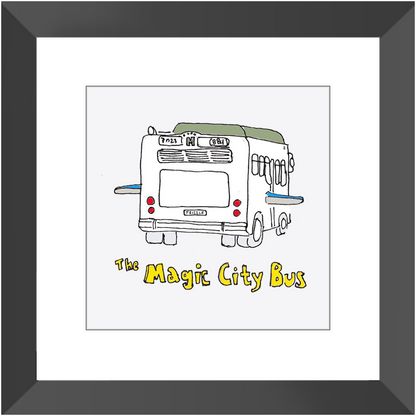 magic city bus framed print