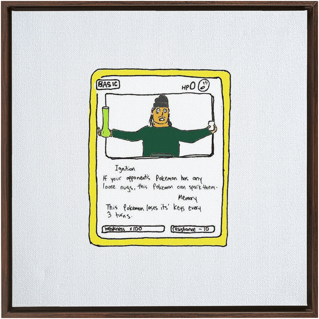 stoner pokemon stretched canvas