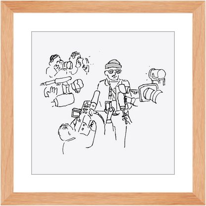 press scrum framed print