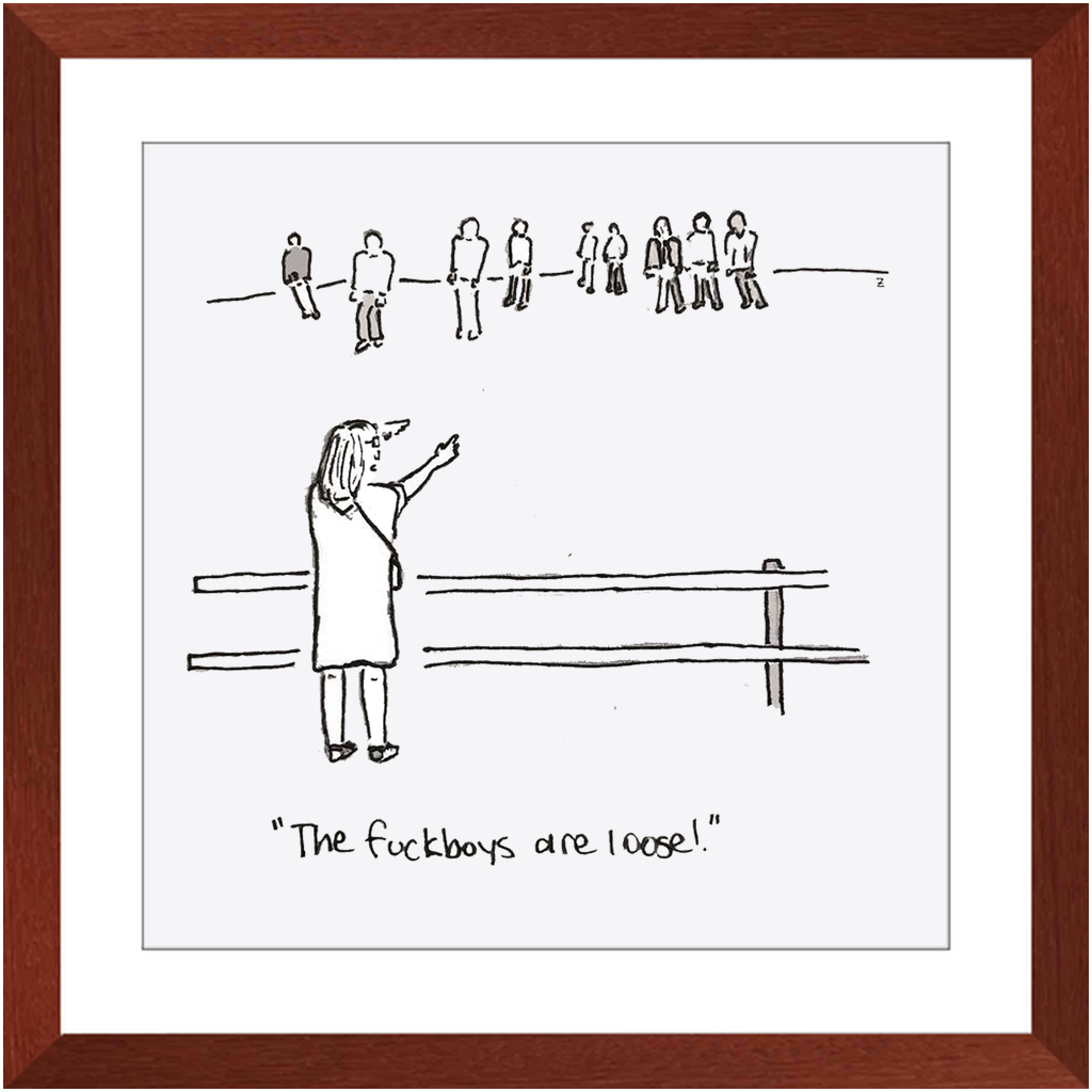f*ckboy zombies framed prints