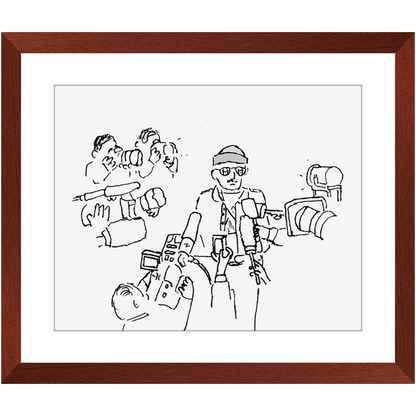 press scrum framed print