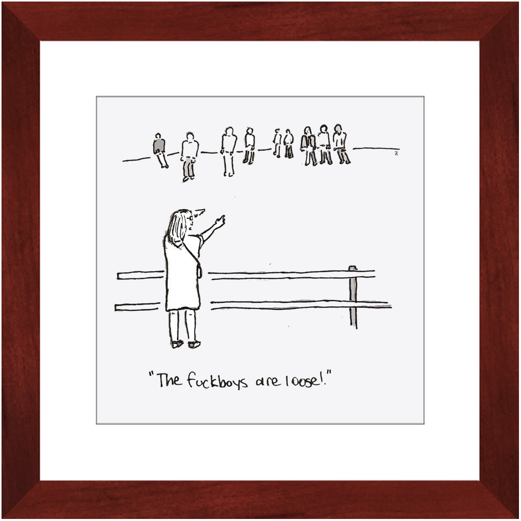 f*ckboy zombies framed prints