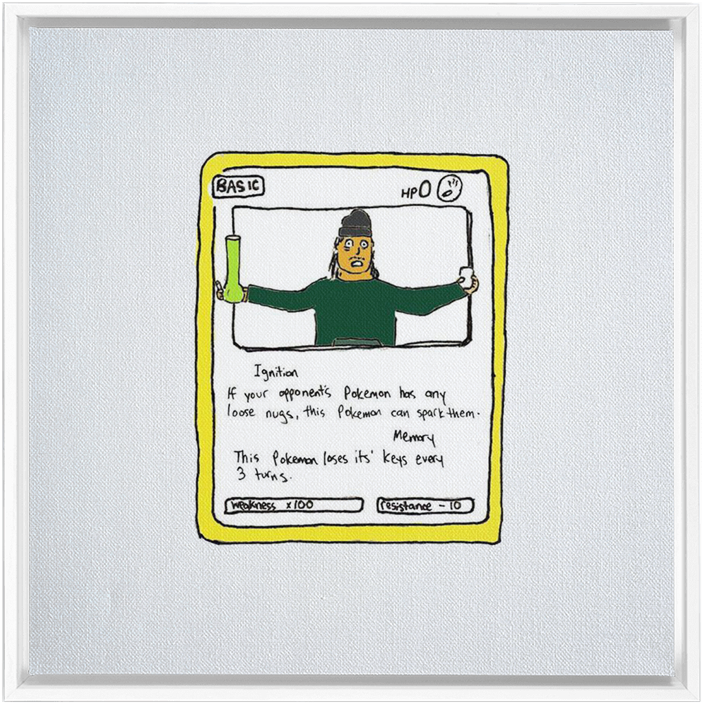 stoner pokemon stretched canvas