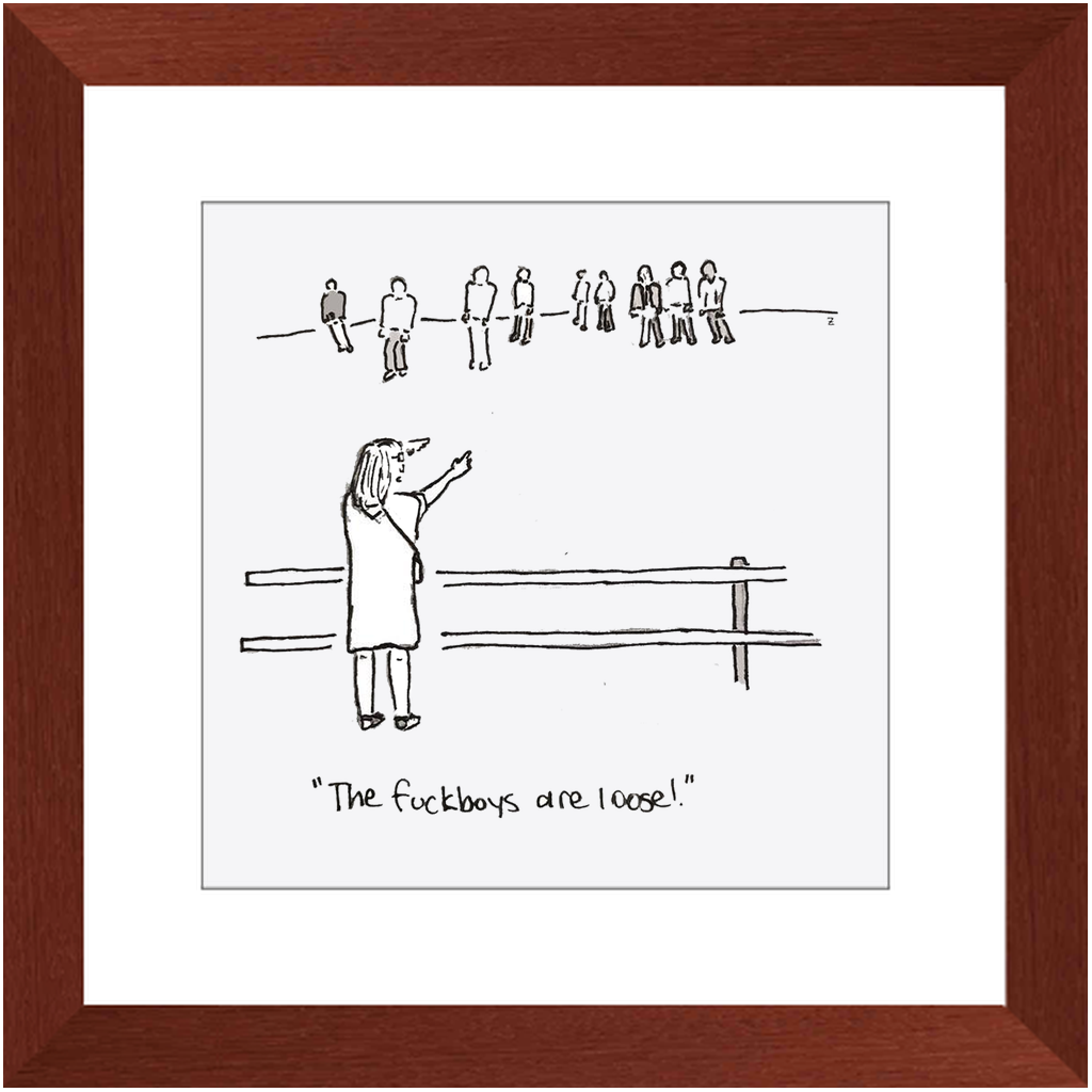 f*ckboy zombies framed prints