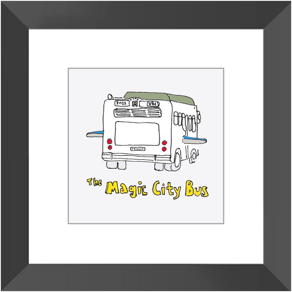magic city bus framed print