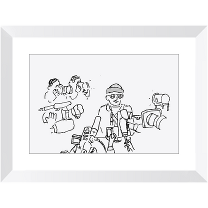press scrum framed print