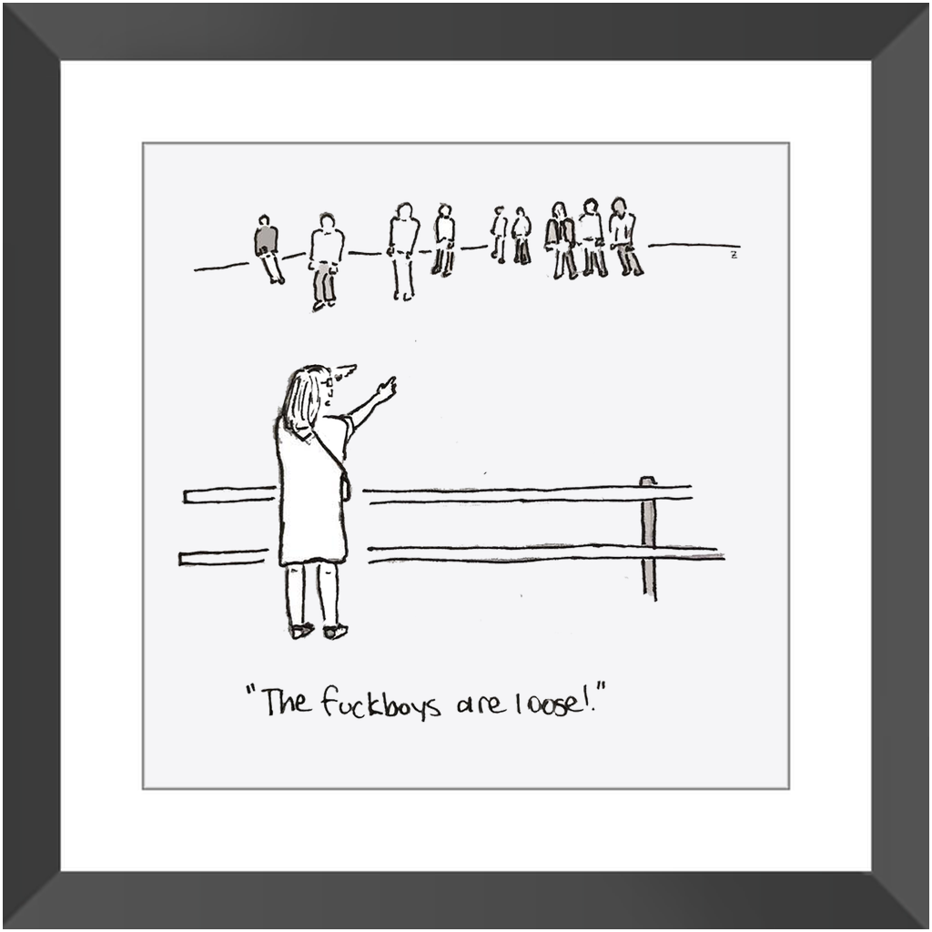 f*ckboy zombies framed prints