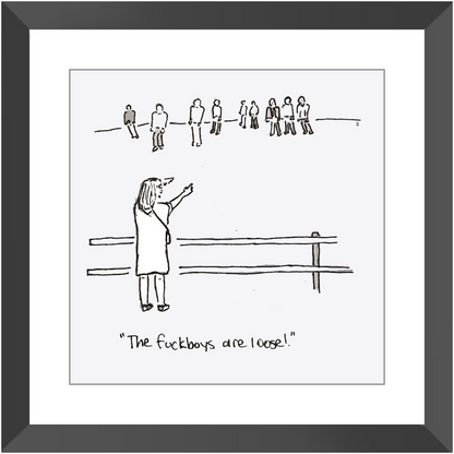 f*ckboy zombies framed prints
