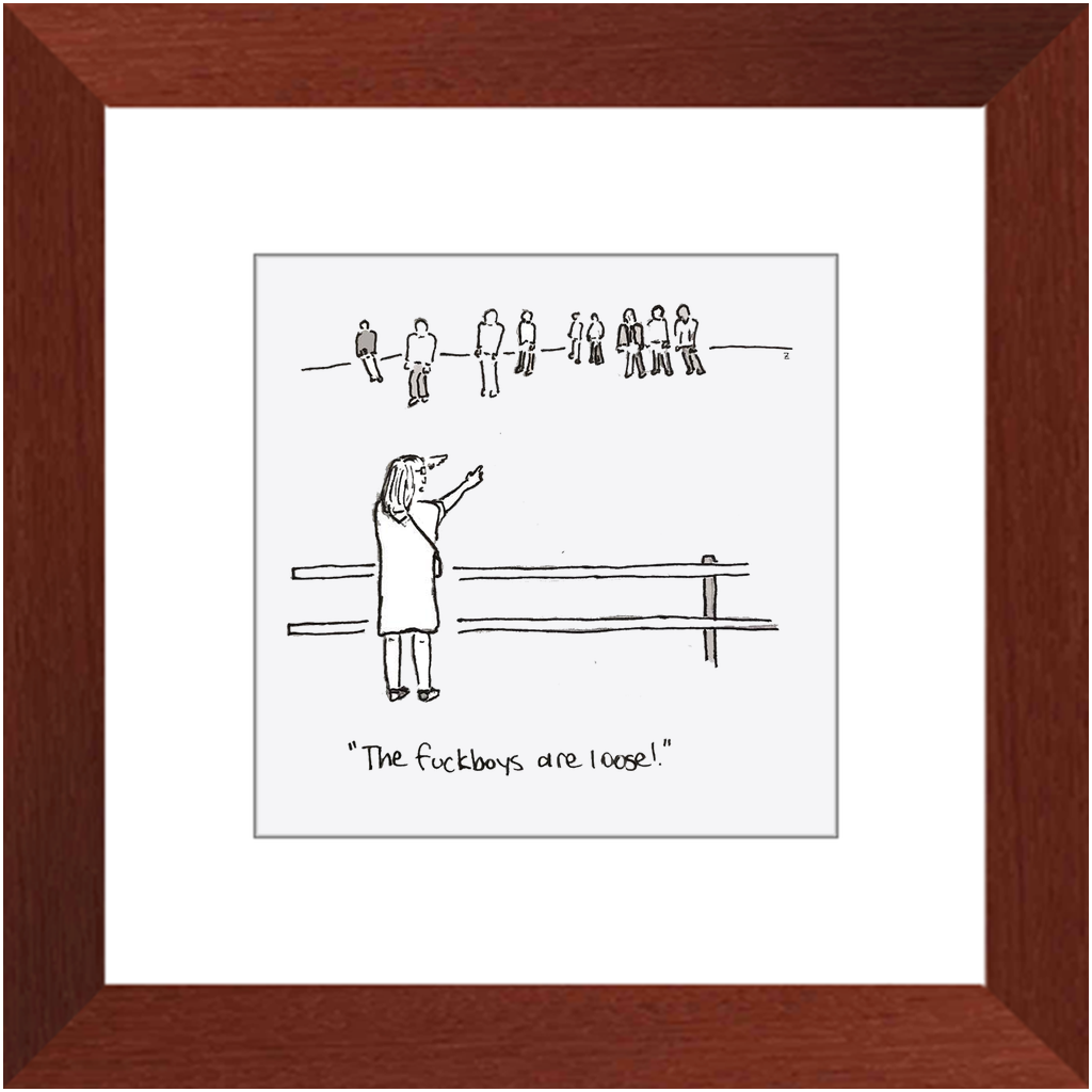 f*ckboy zombies framed prints